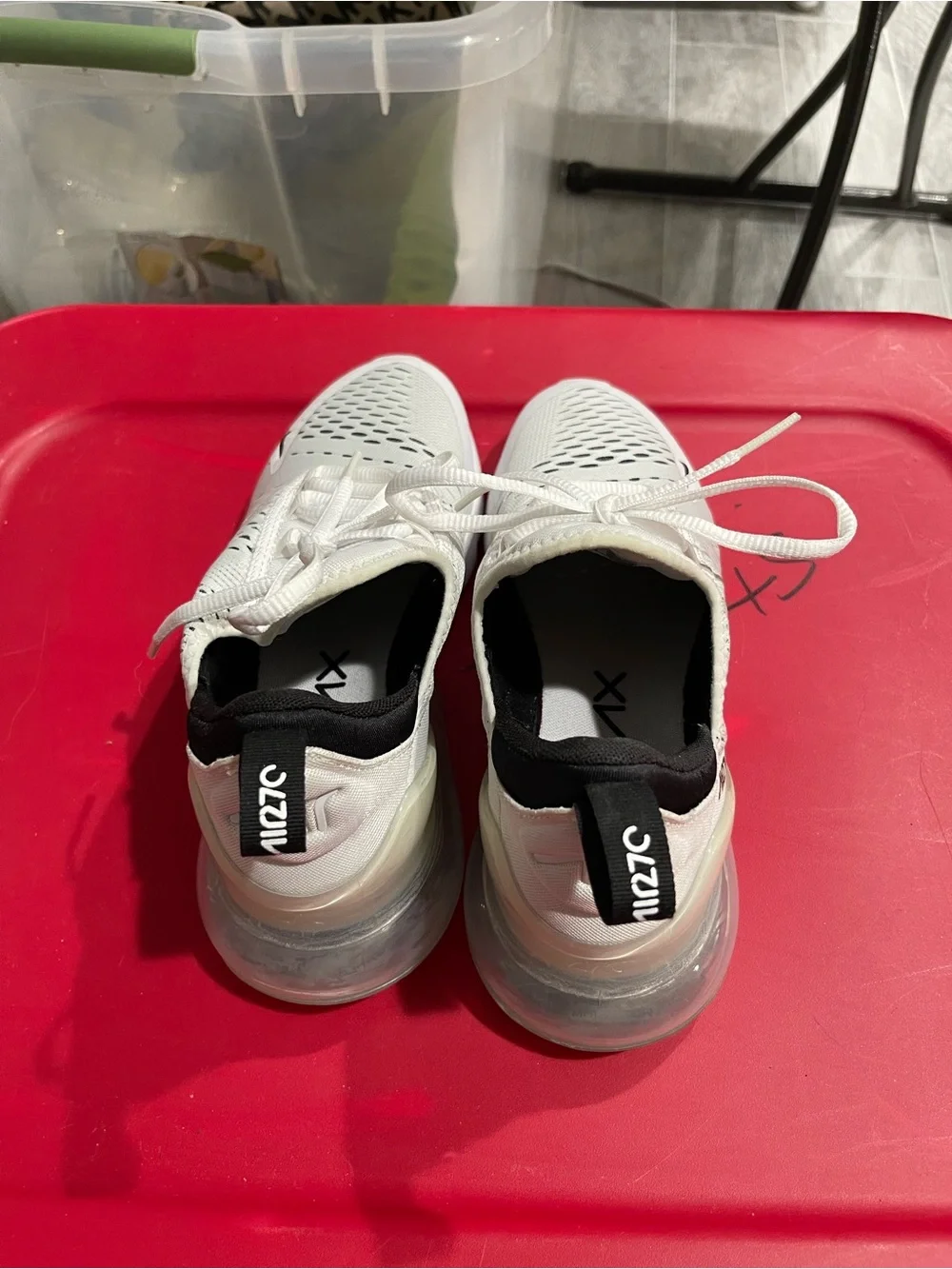 Nike Kids Air Max 270 White and Black Youth Sneakers